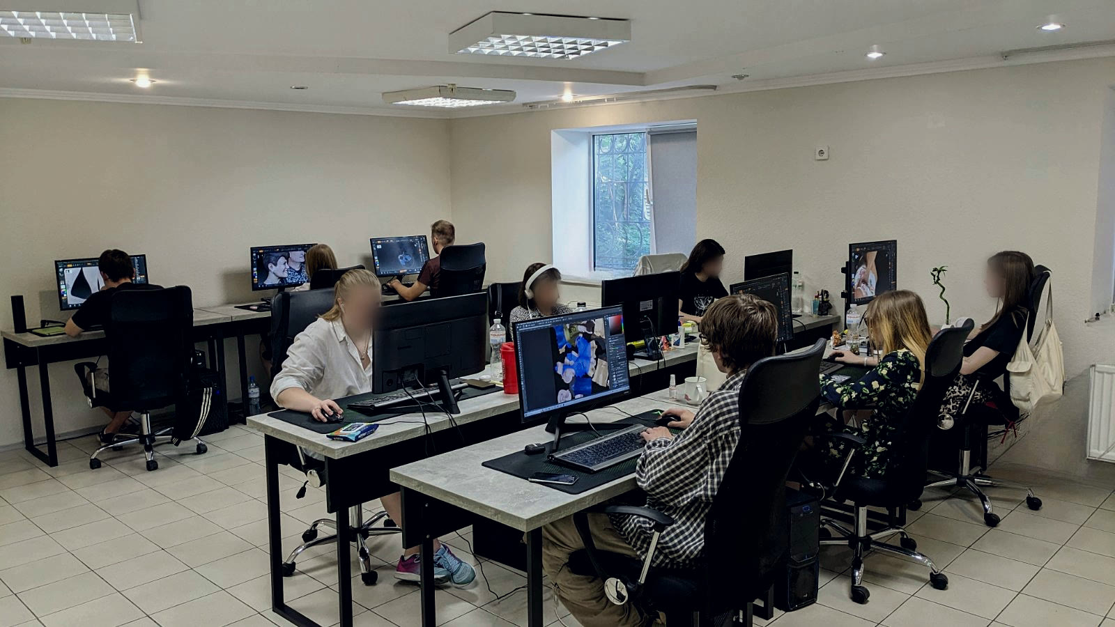 Our artists at work in the studio